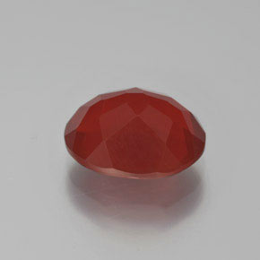 Opale de feu Rouge-orange naturelle ovale, 3.46 ct, Transparent / Translucide
