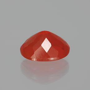 Opale de feu Orange rougeâtre naturelle Coupe ovale, 2.09 ct, Transparent