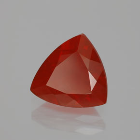 Opale de feu rouge naturelle trillion, 2,46 ct, transparent