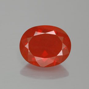 Opale de feu Orange rougeâtre naturelle Coupe ovale, 2.13 ct, Transparent