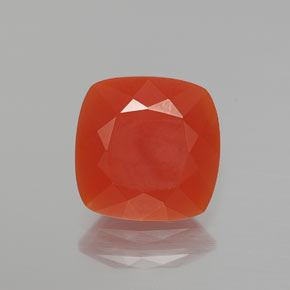 Opale de feu orange naturelle coupe coussin, 2,63 ct, translucide