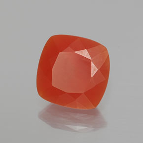 Opale de feu orange naturelle coupe coussin, 2,63 ct, translucide
