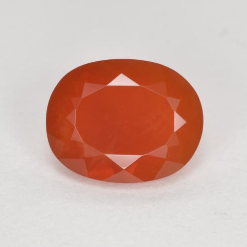 Opale de feu Rouge-orange naturelle Coupe ovale, 1.32 ct, Transparent