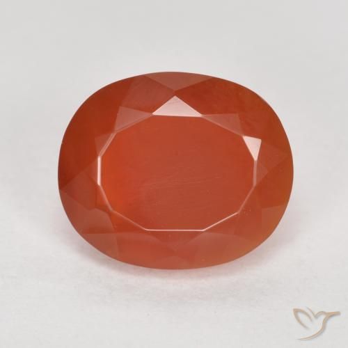 1.85ct Naturel Rouge-orange Opale de feu, ovale, Transparent