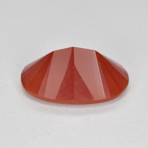 Opale de feu rouge naturelle coupe ovale, 2,53 ct, translucide