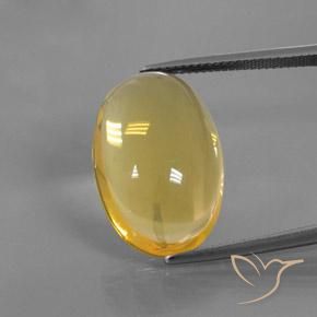 15.79ct Naturel Orange doré Opale de feu, ovale, Transparent