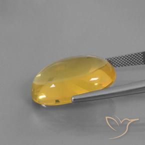 Opale de feu Orange doré naturelle ovale, 15.79 ct, Transparent