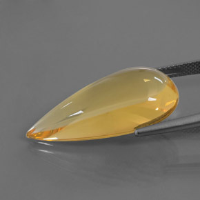 Opale de feu Doré naturelle En forme de poire, 15.86 ct, Transparent
