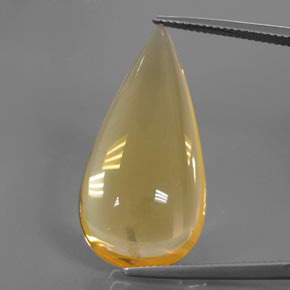 Opale de feu Doré moyen naturelle En forme de poire, 18.36 ct, Transparent