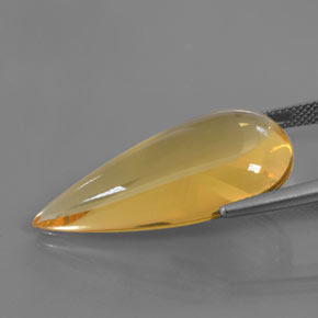Opale de feu Doré moyen naturelle En forme de poire, 18.36 ct, Transparent