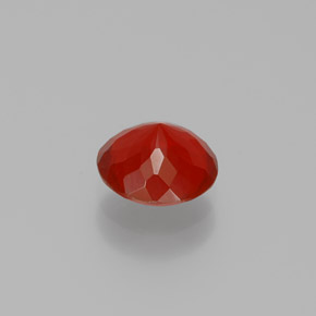 Opale de feu Orange rougeâtre naturelle Coupe roude, 0.95 ct, Transparent