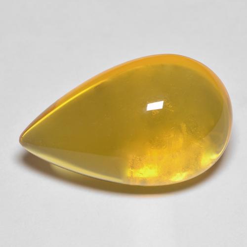 Opale de feu Orange doré naturelle En forme de poire, 10.94 ct, Transparent