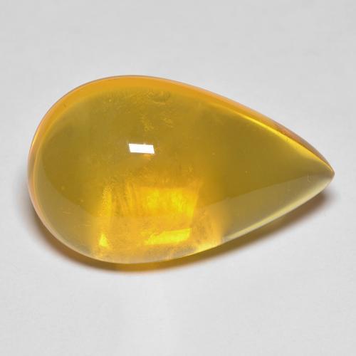 Opale de feu Orange doré naturelle En forme de poire, 10.94 ct, Transparent