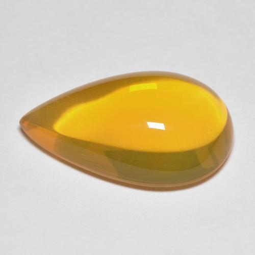 Opale de feu Orange doré naturelle En forme de poire, 10.94 ct, Transparent
