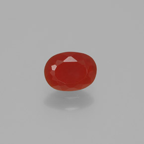 Opale de feu orange naturelle coupe ovale, 0,49 ct, transparent