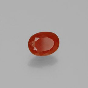 Opale de feu orange naturelle coupe ovale, 0,49 ct, transparent