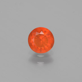 Opale de feu Orange naturelle Coupe roude, 0.37 ct, Transparent