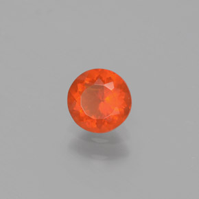 Opale de feu Orange naturelle Coupe roude, 0.37 ct, Transparent