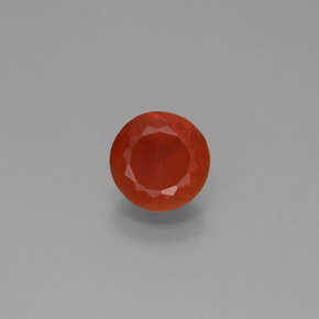 Opale de feu Orange rougeâtre naturelle Coupe roude, 0.70 ct, Transparent