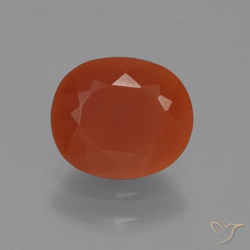 0.85ct Naturel Rouge feu Opale de feu, ovale, Translucide