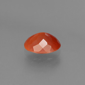 Opale de feu Orange rougeâtre naturelle Coupe ovale, 0.96 ct, Transparent