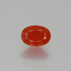 Opale de feu Orange rougeâtre naturelle Coupe ovale, 0.54 ct, Transparent