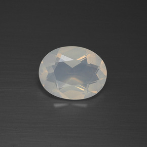 Opale de feu blanc naturelle coupe ovale, 1,21 ct, transparent
