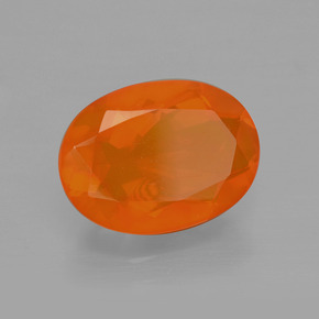Opale de feu orange naturelle coupe ovale, 2,00 ct, transparent