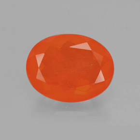 Opale de feu Orange feu naturelle Coupe ovale, 1.79 ct, Transparent