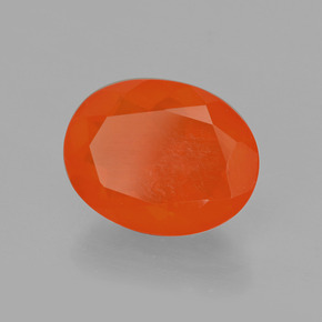 Opale de feu Orange feu naturelle Coupe ovale, 1.79 ct, Transparent