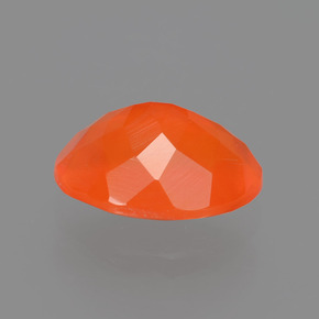 Opale de feu orange naturelle coupe ovale, 1,63 ct, transparent