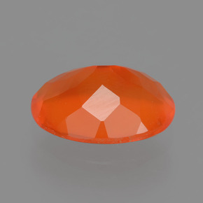 Opale de feu orange naturelle coupe ovale, 2,04 ct, transparent