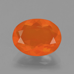 Opale de feu orange naturelle coupe ovale, 1,50 ct, transparent