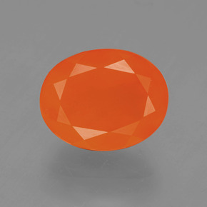 Opale de feu Orange naturelle Coupe ovale, 2.82 ct, Translucide