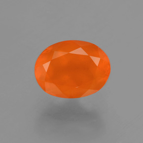 Opale de feu orange naturelle coupe ovale, 1,09 ct, transparent
