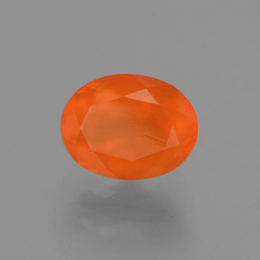 Opale de feu orange naturelle coupe ovale, 1,09 ct, transparent