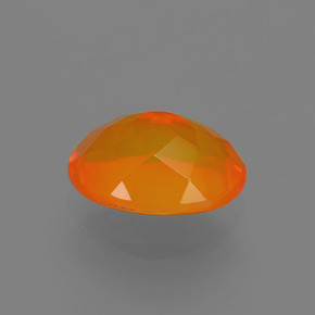Opale de feu orange naturelle coupe ovale, 1,27 ct, transparent