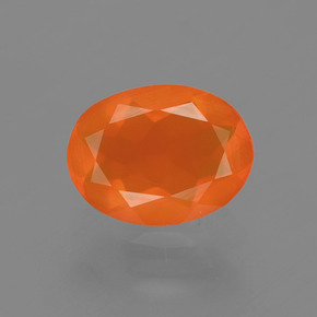 Opale de feu orange naturelle coupe ovale, 1,04 ct, transparent
