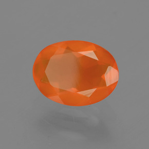 Opale de feu orange naturelle coupe ovale, 1,04 ct, transparent