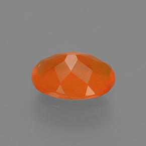 Opale de feu orange naturelle coupe ovale, 1,04 ct, transparent