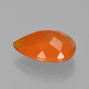 Opale de feu Orange naturelle En forme de poire, 1.94 ct, Transparent