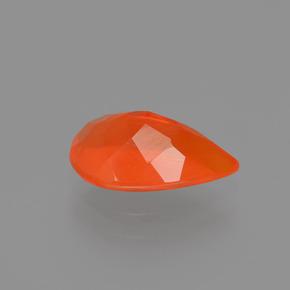 Opale de feu Orange naturelle En forme de poire, 0.99 ct, Transparent
