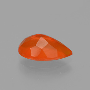 Opale de feu Orange naturelle En forme de poire, 0.83 ct, Transparent