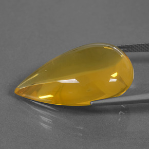 Opale de feu Jaune orange naturelle En forme de poire, 16.66 ct, Transparent