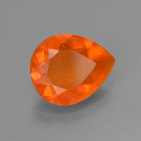 Opale de feu orange naturelle en forme de poire, 2,04 ct, transparent
