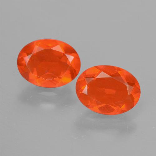 Achetez naturel 1.39ct Orange rouge foncé Opale de feu gems, Coupe ovale, En provenance Mexique chez GemSelect. En stock, livraison internationale!