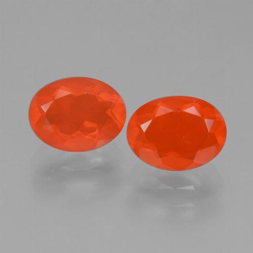 Achetez naturel 1.55ct Orange feu Opale de feu gems, Coupe ovale, En provenance Mexique chez GemSelect. En stock, livraison internationale!