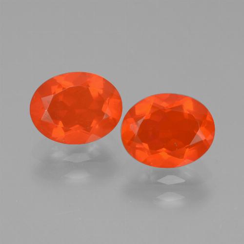 Achetez naturel 1.41ct Orange rouge foncé Opale de feu gems, Coupe ovale, En provenance Mexique chez GemSelect. En stock, livraison internationale!