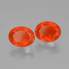 Achetez naturel 1.41ct Orange rouge foncé Opale de feu gems, Coupe ovale, En provenance Mexique chez GemSelect. En stock, livraison internationale!