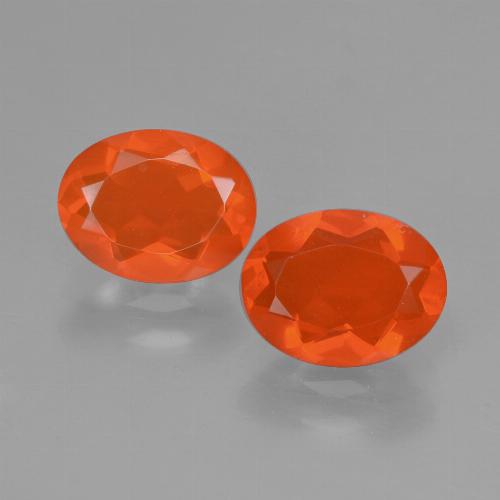 Achetez naturel 1,35ct orange opale de feu gems, coupe ovale, en provenance mexique chez gemselect. en stock, livraison internationale!